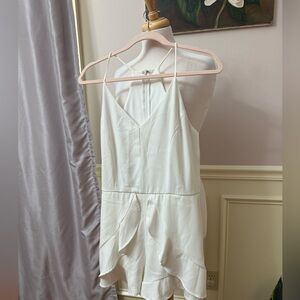 She + Sky White Sleeveless Romper